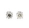 1.40 ctw Diamond Stud Earrings - 14KT White Gold