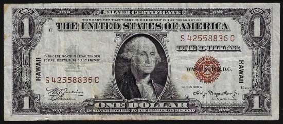 1935A $1 Hawaii Silver Certificate WWII Emergency Note