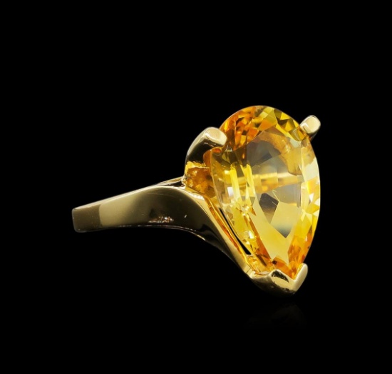 Citrine Ring - 14KT Yellow Gold
