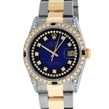Rolex Two-Tone Diamond and Sapphire DateJust Men's Watch