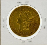 1896-S $20 AU Liberty Head Double Eagle Gold Coin