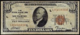 1929 $10 Federal Reserve of San Francisco Note