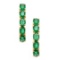 1.57 ctw Emerald Earrings - 14KT Yellow Gold