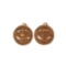 Chanel Gold Cut Out CC Logo Disc Clip On Earrings