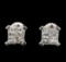 1.64 ctw Diamond Earrings - 14KT White Gold