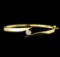 0.45 ctw Diamond Bangle Bracelet - 14KT Yellow Gold
