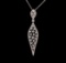 0.86 ctw Diamond Pendant With Chain - 14KT White Gold