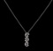 18KT White Gold 0.30 ctw Diamond Pendant With Chain