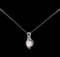 0.40 ctw Diamond Pendant with Chain - 14KT White Gold