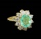 3.03 ctw Emerald and Diamond Ring - 14KT Yellow Gold