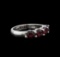 2.85 ctw Ruby Ring - 14KT White Gold
