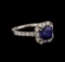 14KT White Gold 3.00 ctw Sapphire and Diamond Ring