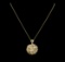 14KT Yellow Gold 1.85 ctw Diamond Pendant With Chain