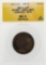 1825-1827 1/2 Penny Damaged Bent Coin ANACS AG 3 Details
