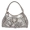 Gucci Metallic Silver Guccissima Leather D Ring Hobo Bag