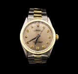 Rolex Two-Tone Oyster Perpetual Mens Watch