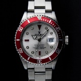 Rolex Stainless Steel Ruby and Diamond Submariner Men's Watch