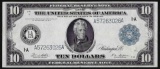 1914 $10 Federal Reserve Note Blue Seal Boston