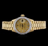 Rolex 18KT Yellow Gold Diamond DateJust Ladies Watch