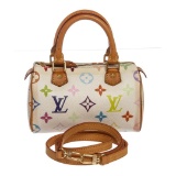 Louis Vuitton White Multicolor Monogram Mini Speedy Bag