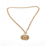 Chanel Gold 31 Rue Cambon Coin Medallion Long Necklace