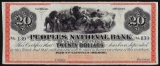 1800's $20 The Peoples National Bank Helena, MT Obsolete Bank Note