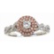 0.57 ctw Diamond Ring - 14KT White and Rose Gold