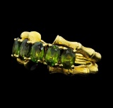 2.50 ctw Green Tourmaline Ring - 18KT Yellow Gold