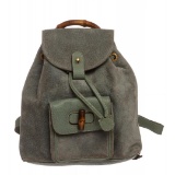 Gucci Blue Green Suede Mini Backpack