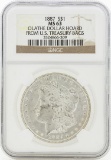 1887 MS63 NGC Morgan Silver Dollar