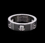 Cartier 18KT White Gold 3 Diamond Love Ring