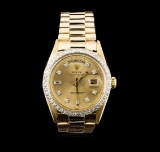 Rolex 18KT Yellow Gold Diamond DayDate Men's Watch