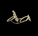 0.84 ctw Diamond Knuckle Ring - 14KT Yellow Gold