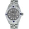 Rolex Stainless Steel VVS Diamond and Sapphire DateJust Ladies Watch