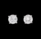 1.33 ctw Diamond Earrings - 14KT White Gold