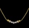 1.03 ctw Diamond Necklace - 14KT Yellow and White Gold