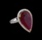 14KT White Gold 7.24 ctw Ruby and Diamond Ring