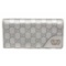 Gucci Silver Guccissima Leather Monogram Long Wallet