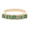 0.72 ctw Emerald and Diamond Ring - 14KT Yellow Gold