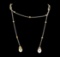 Pearl and Diamond Necklace - 18KT Yellow and White Gold