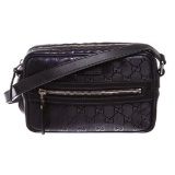 Gucci Blue Monogram Imprime Leather Crossbody Bag