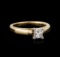 14KT Yellow Gold and Platinum 0.57 ctw Diamond Solitaire Ring