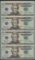Uncut Sheet of (4) 2004 $20 Federal Reserve STAR Notes