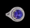 14KT Two-Tone Gold 6.30 ctw Tanzanite and Diamond Ring