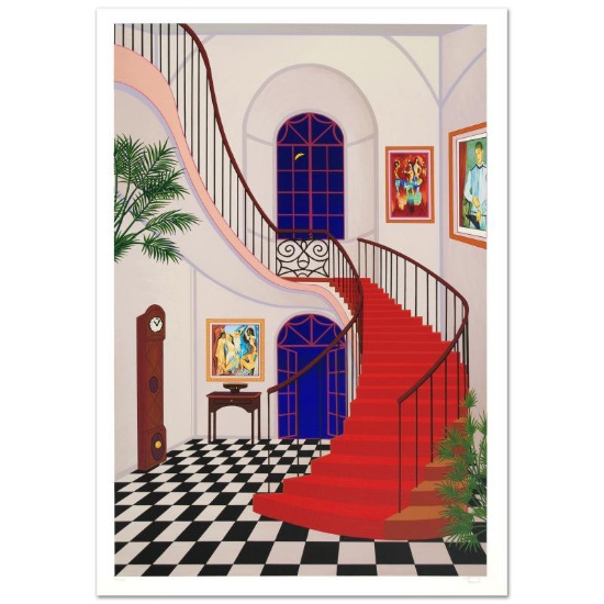 Interior With Red Staircase