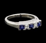 0.52 ctw Sapphire and Diamond Ring - Platinum