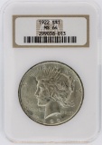 1922 NGC MS64 Peace Silver Dollar
