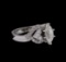 GIA Cert 2.41 ctw Diamond Ring - 18KT White Gold