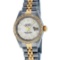 Rolex Ladies Two Tone Silver VS Diamond Datejust Wristwatch