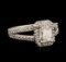 14KT White Gold EGL USA Certified 1.36 ctw Diamond Ring